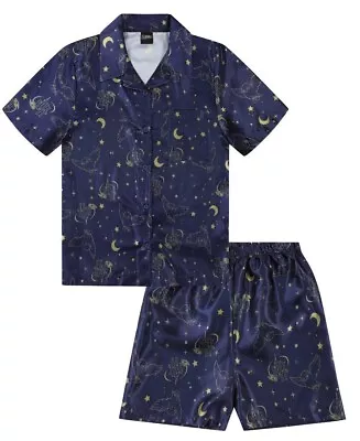 Buy Harry Potter Hedwig Girls Short Satin Pyjama Set For Silk Satin • 13.99£
