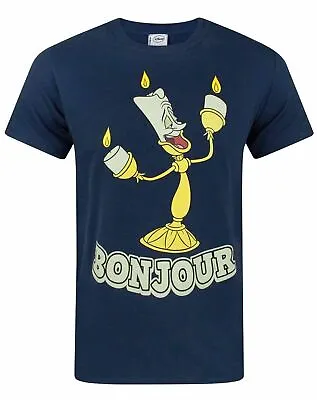 Buy Disney Beauty And The Beast Bonjour Men's T-Shirt • 14.99£