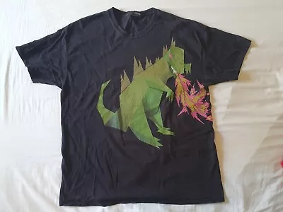 Buy Rare Vintage Godzilla Black Stussy T Shirt Extra Large XL XXL Green Dragon Fire • 99.99£