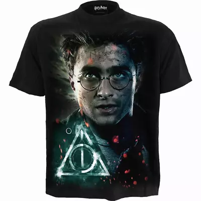 Buy  LICENSED Harry Potter DEATHLY HALLOWS /T-SHIRT BLACK TOP/Hit TV Series G241M101 • 24.99£