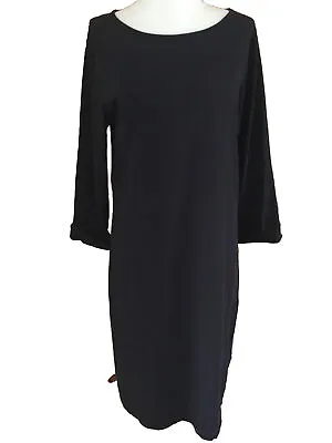 Buy Cotton Traders Navy Blue Turn Cuffed Sleeved  Jumper Dress Dress Uk 12 • 19.99£