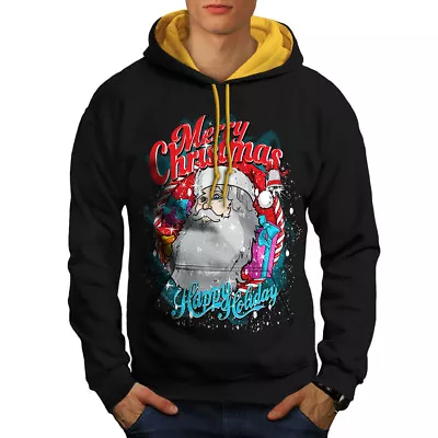 Buy Wellcoda Santa Holiday Christmas Mens Contrast Hoodie,  Casual Jumper • 30.99£