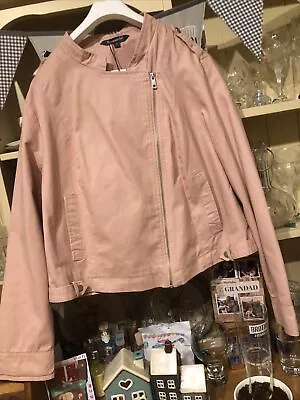 Buy N W T Bonmarche Size 20 Cotton Denim Style Pink Short Lined Jacket Size 20 • 6£