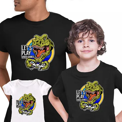 Buy Let's Play Retro Game T-shirt 80's Collection One Games Funny Gift Tee Top Xmas • 14.99£