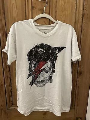 Buy David Bowie White Men’s Large T-shirt  • 13£