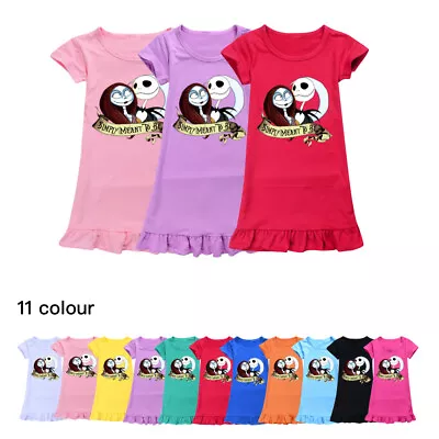 Buy Kids Girls The Nightmare Before Christmas Sally Dress Nightie Pajamas Sleepwear • 6.99£