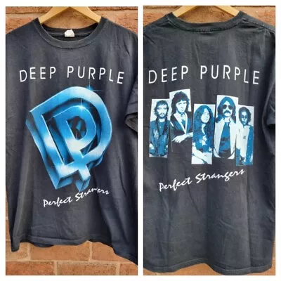 Buy Deep Purple T Shirt Vintage Perfect Strangers Official Merch Backprint LARGE  • 49.99£