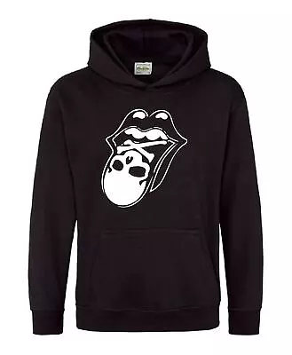 Buy Rolling Stones Tongue Skull Inspired Gift Unisex Hoodie Hood • 13.99£