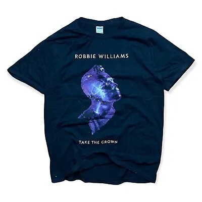 Buy Robbie Williams T-Shirt Size M Take The Crown Tout Gig 2013 Candy Live           • 12.50£