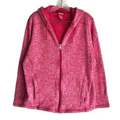 Buy Dickies Women's Sweater Hoodie Jacket Size XL Pink Full Zip Knit Outdoor Active • 14.55£