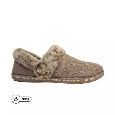 Buy Skechers Cozy Campfire - Girls Night In | Taupe | Womens Slippers • 47£
