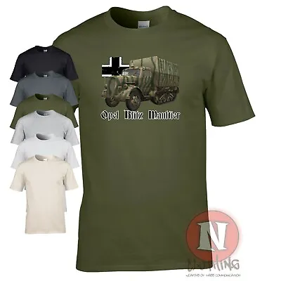 Buy Opel Blitz Maultier Truck Tank WW2 German Military T-shirt World Of War Tanks • 14.99£