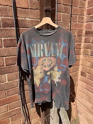 Buy Nirvana Heart Shaped Box 1993 XL Vintage T Shirt Kurt Cobain Grunge Band Tee • 1,950£