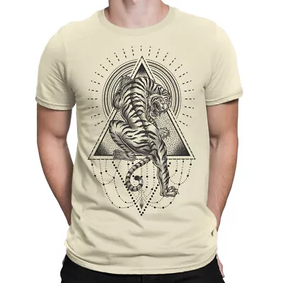 Buy Tiger Geometric Men's T-Shirt | DTG Printed - Animal • 12.95£