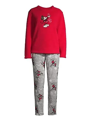 Buy Mickey Mouse Oh What Fun Plush PJ's Pajamas Set Women's 3X 22W-24W Christmas • 15.43£