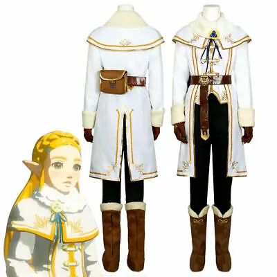 Buy The Legend Of Zelda Breath Of The Wild Princess Zelda Winter Cosplay Costume/ • 108.29£