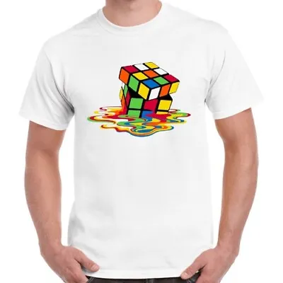 Buy Melting Rubik`s Cube Game Fun Cool Men Women Unisex Retro Gift T Shirt 2560 • 6.35£