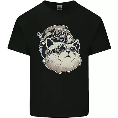 Buy Steampunk Cat Mens Cotton T-Shirt Tee Top • 8.75£