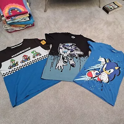 Buy Mariokart And Sonic T Shirts Next Age 10 Years • 3£