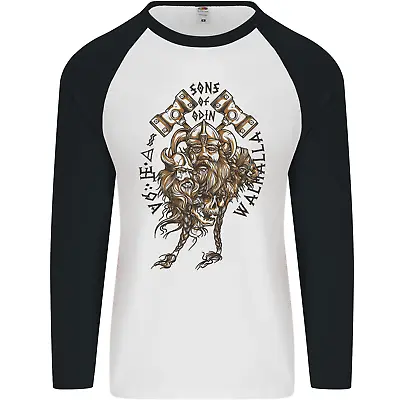 Buy Sons Of Odin Viking Valhalla Warrior Mens L/S Baseball T-Shirt • 10.99£
