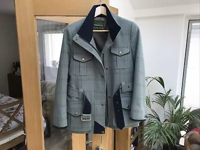 Buy Hide Park Tweed Coat Womens Medium Blue Green Pink Check Country Jacket • 19£