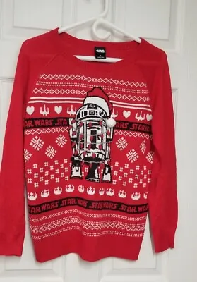 Buy Ladies MEDIUM Star Wars R2D2 Long Sleeve Christmas Sweater Lucasfilm Ltd • 24.07£
