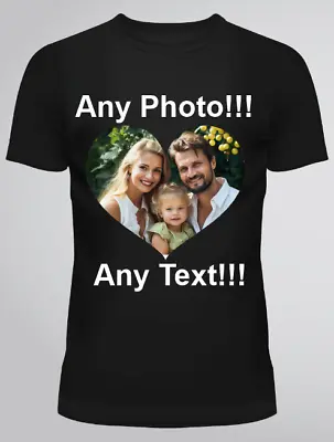 Buy Personalised Custom T Shirt Photo Logo Printed Women Men Kids Stag Do Hen Party • 12.99£