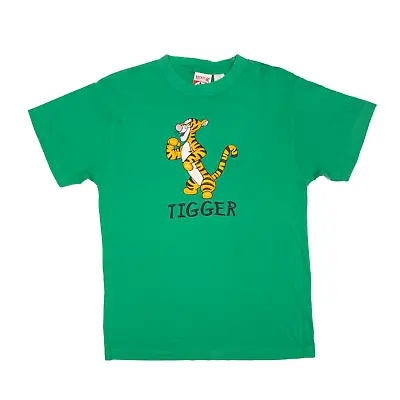 Buy Vintage DISNEY Mickey Embroidered Tigger T-Shirt Green 90s Short Sleeve Mens S • 26.99£