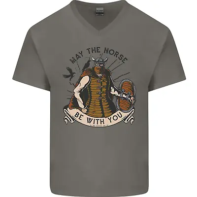 Buy May The Norse Be With You Funny Viking Mens V-Neck Cotton T-Shirt • 9.99£