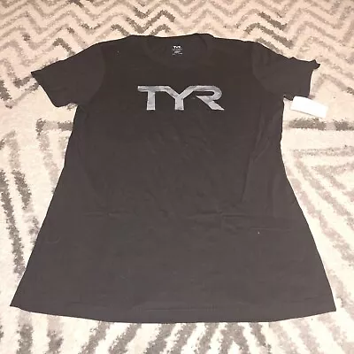 Buy TYR Women's Graphic  T-Shirt Black Cammo Crew Neck  Shirt Size XL New • 9.44£