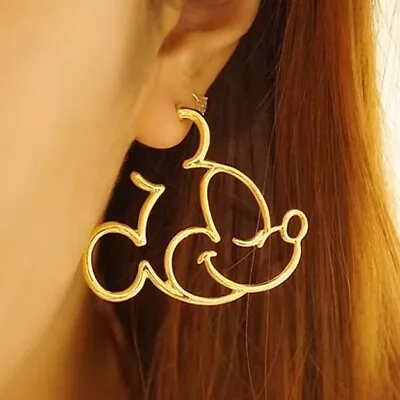 Buy SILVER Mickey Mouse Hoop Jewellery - Disney Earrings - Brand New • 5.99£