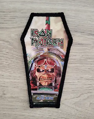Buy Iron Maiden ¨Aces High¨ Coffin Patch For Battle Jacket Metal Vest • 5.27£