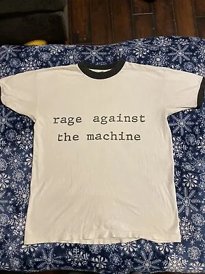 Buy Vintage Rage Against The Machine 90’s Ringer Tee Large Shirt Preowned • 200.79£
