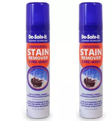 Buy 2x De-Solv It Universal Stain Remover And Pre-Wash 100ml Clothing & Fabrics • 9.99£