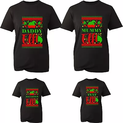 Buy Personalised Elf Family Matching Christmas T-Shirt Your Text Xmas Daddy Elf Top • 7.99£