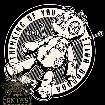 Buy Thinking Of You Voodoo Doll Goth Mens Cotton T-Shirt Tee Top • 10.75£
