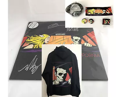 Buy Blink 182 California LP Vinyl White SIGNIERT + Neues HOODIE  XL + Sticker Badges • 158.45£
