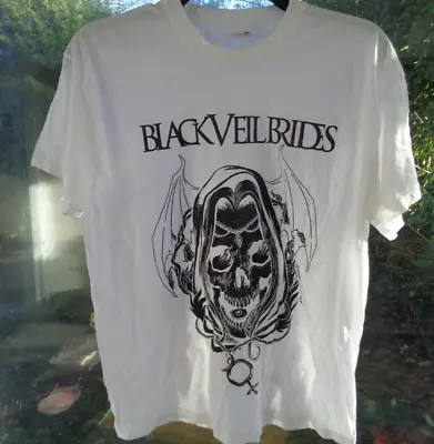 Buy Black Veil Brides T-shirt Size L (large) White Cotton • 9.99£