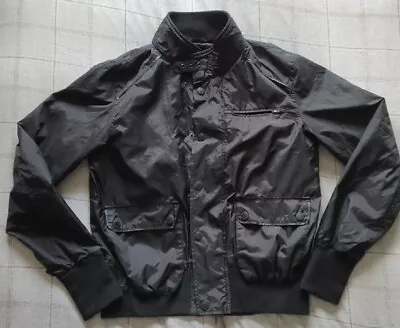Buy Mens 'Sterling Leather Brand' Zip Up Short Pocketed Jacket Black Size Medium • 12£