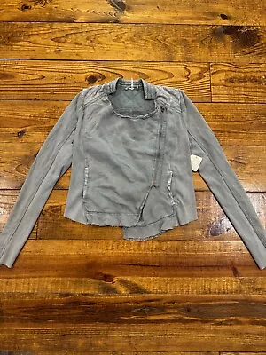 Buy Free People Womens Shrunken Moto Jacket S NWT New Quilted Asymmetrical Ribbed • 46.30£
