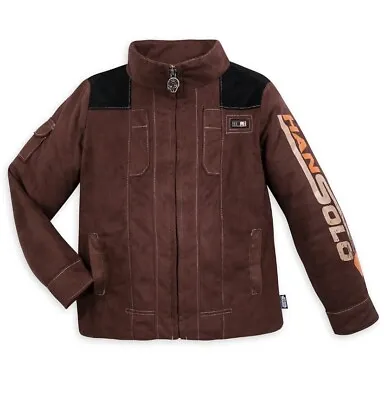 Buy NWT Boys Size 2 Jacket Disney Store Hans Solo Bomber Top  Star Wars Brown Zip • 12.60£
