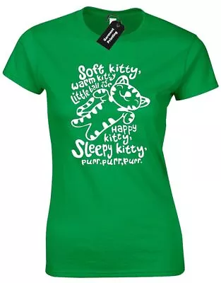 Buy Soft Kitty Warm Kitty Ladies T Shirt Cat Tv Inspired Bazinga Geek Bed Gift Tee • 7.99£