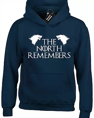 Buy The North Remembers Hoody Hoodie Game Of Jon Snow Stark King Queen Thrones Wolf • 16.99£