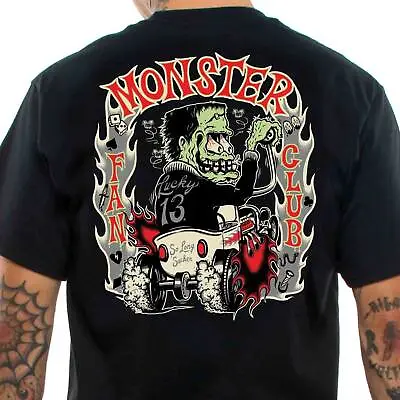 Buy Lucky 13 Monster Rodder Men's T-Shirt Hot Rod Rockabilly Retro Lowbrow Garage • 29.07£
