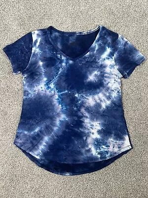 Buy Bobbie Brooks Womens T Shirt Size M Blue Tie Dye Casual Tee Short Sleeve • 8.68£