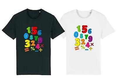 Buy Colourful MATH Numbers Day 2023 Maths Symbols School T-shirt T Shirt Numeracy • 6.99£