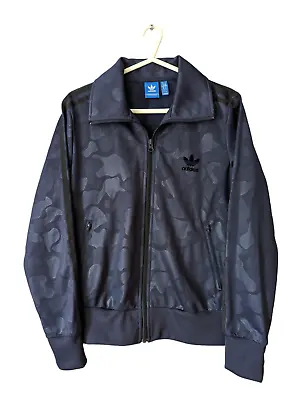 Buy Adidas Originals Jacket Womens Size 14 Camouflage Pattern Track Top Blue BS4296 • 37.99£