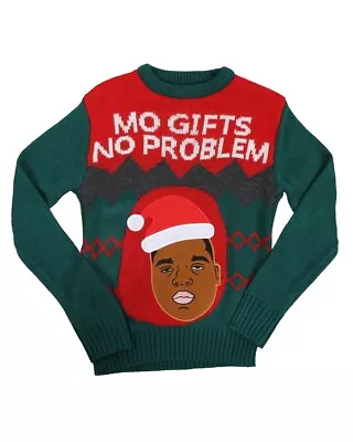 Buy American Stitch Notorious BIG Mo Gifts No Problem Christmas Sweater Size M • 149.95£