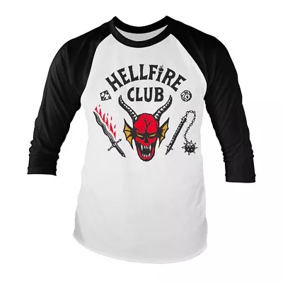 Buy Official Netflix Stranger Things Hellfire Club Long Sleeve T-Shirt • 19.95£