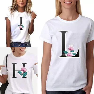 Buy Woman's Ladies Tops Plain Short Sleeve T-Shirt Top Plus Size Tops Shirts  • 5.39£